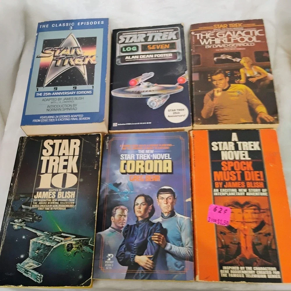 Vintage Star Trek Paperback Book Lot 16 TOS TNG James Blish Alan Dean Foster